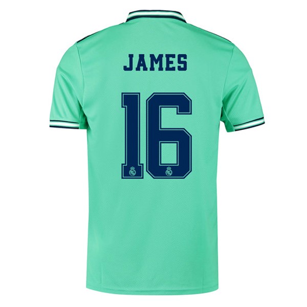 Camiseta Real Madrid NO.16 James 3ª 2019/20 Verde